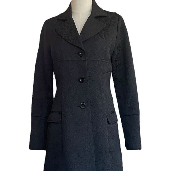 Buffalo David Bitton Black Paisley textured Coat Sz M​​​​ - Picture 14 of 14